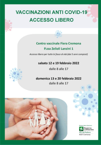 Vaccinazioni anti covid-19: accesso libero
