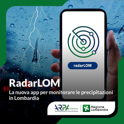 Radarlom - app monitoraggio precipitazioni lombardia