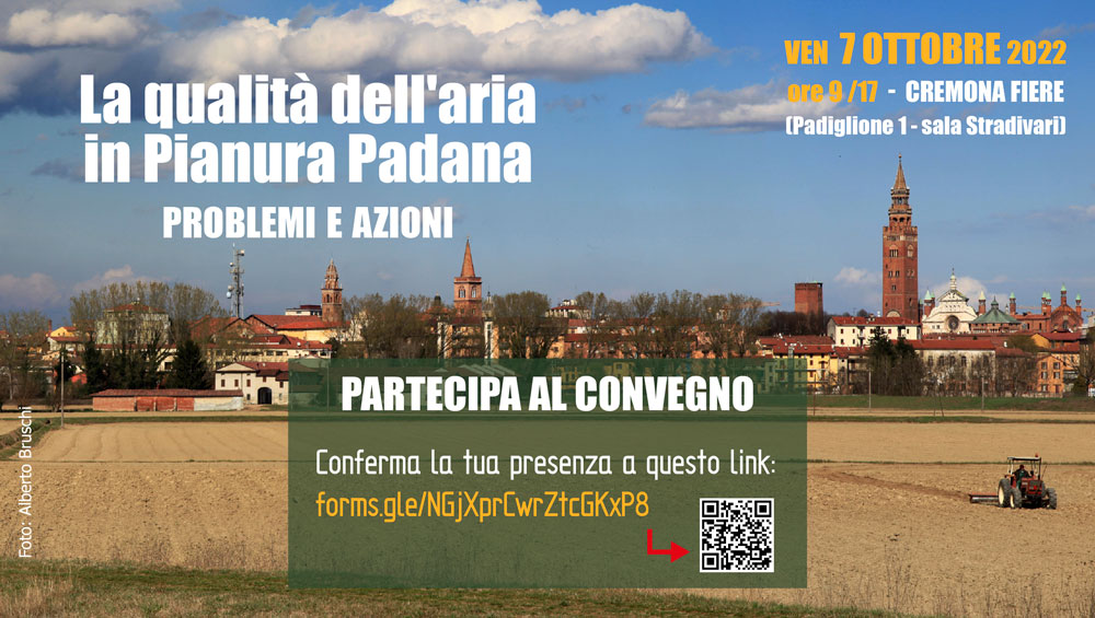 QUALITA' DELL'ARIA IN PIANURA PADANA - Convegno 7 ottobre 2022