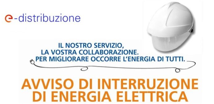 Avviso di interruzione di energia elettrica 