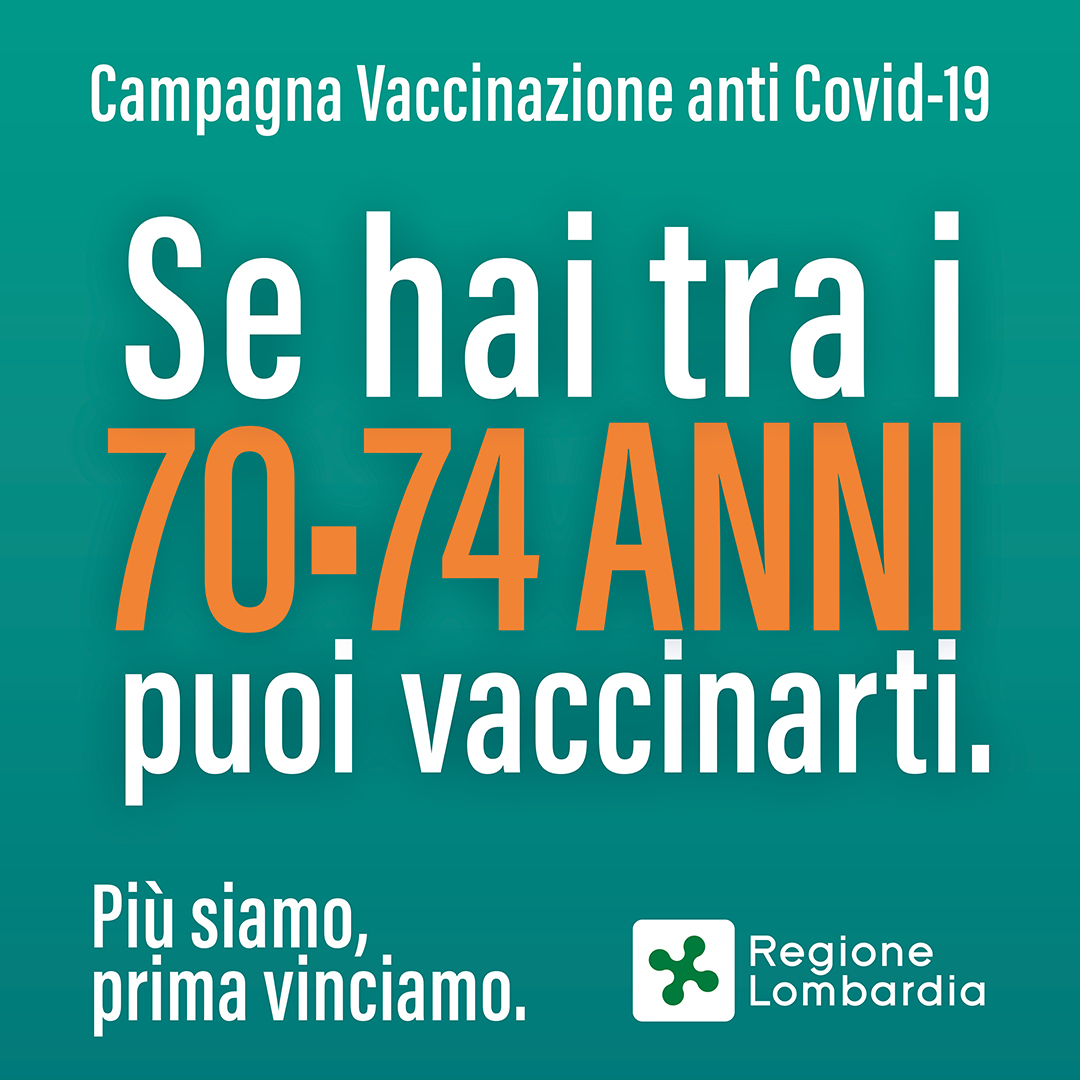 Prenotazione vaccini 70-74 anni